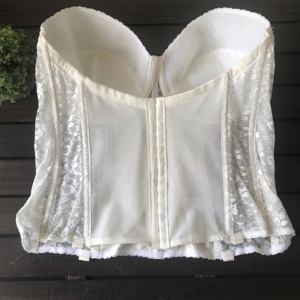 Carnival Lace Full Coverage Torsolette Strapless Bustier Underwire Size 42D - Picture 8 of 16